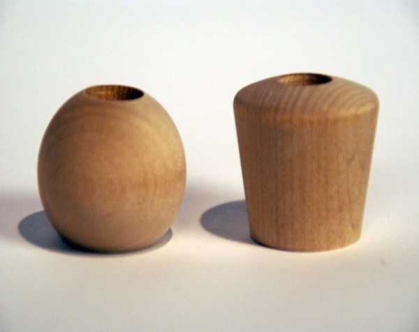 Unfinished wooden diffuser caps and balls, crafted for manufacturers and bulk production runs.